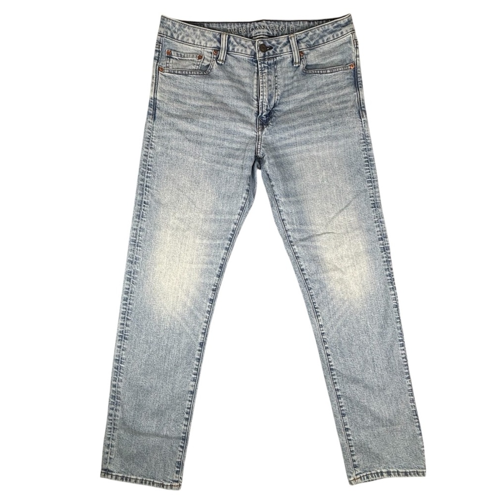 American Eagle Jeans‎ Men 33x34 (Fit 33x32) Blue Light Wash Original Straight